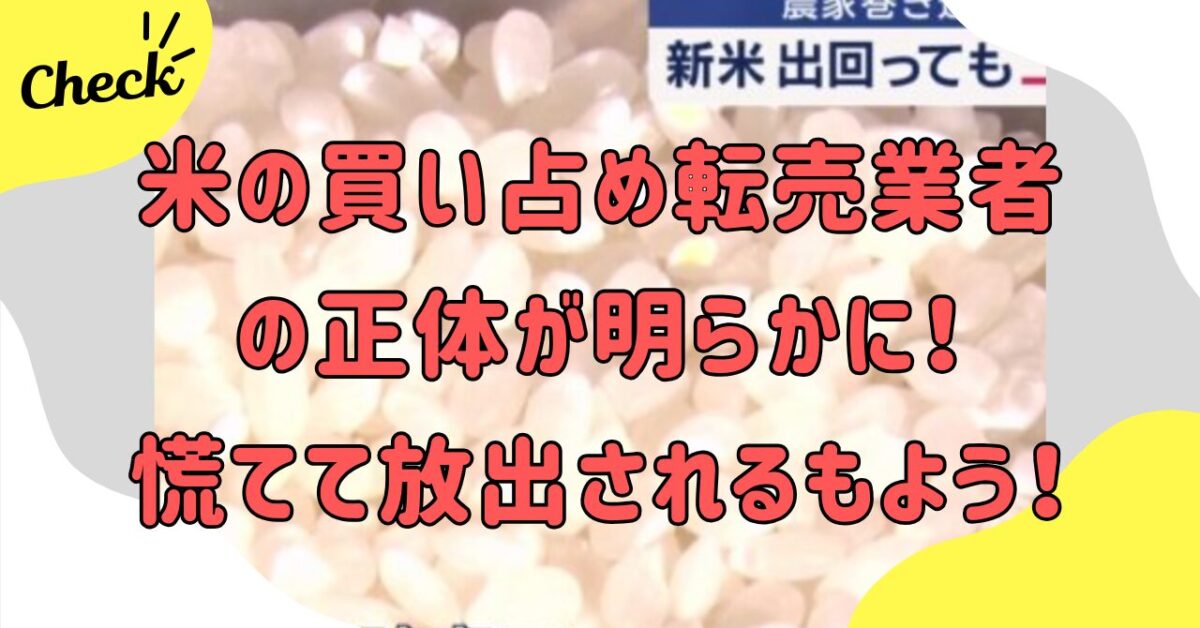 米の買い占めはスクラップ業者だった！マネーゲームに利用された命の主食！ | wonder目線 chamaru